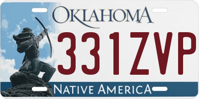 OK license plate 331ZVP