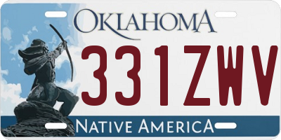 OK license plate 331ZWV