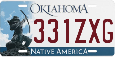 OK license plate 331ZXG
