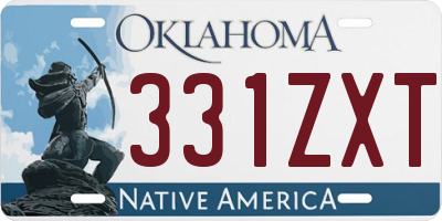 OK license plate 331ZXT