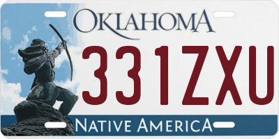 OK license plate 331ZXU