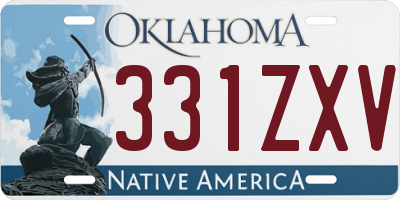 OK license plate 331ZXV