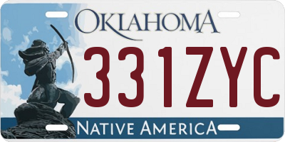 OK license plate 331ZYC