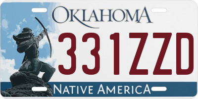 OK license plate 331ZZD