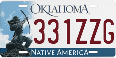 OK license plate 331ZZG