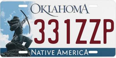 OK license plate 331ZZP