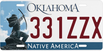 OK license plate 331ZZX