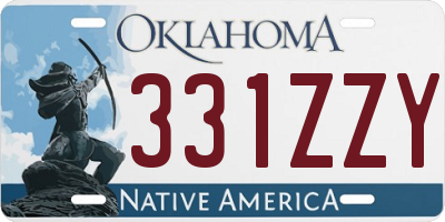 OK license plate 331ZZY