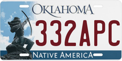 OK license plate 332APC