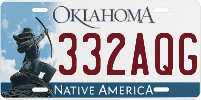 OK license plate 332AQG