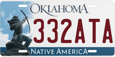 OK license plate 332ATA