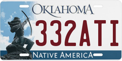 OK license plate 332ATI