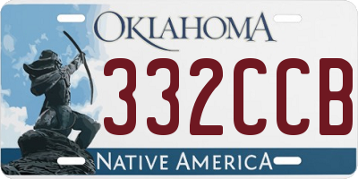 OK license plate 332CCB