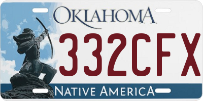 OK license plate 332CFX