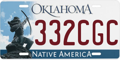 OK license plate 332CGC