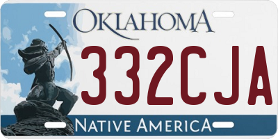 OK license plate 332CJA