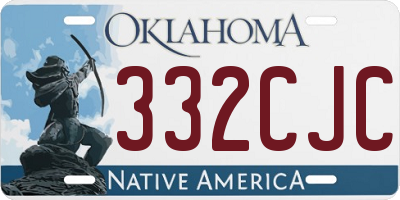 OK license plate 332CJC