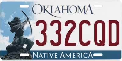 OK license plate 332CQD