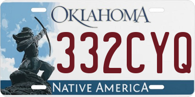 OK license plate 332CYQ