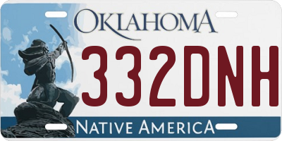 OK license plate 332DNH