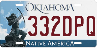 OK license plate 332DPQ
