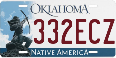 OK license plate 332ECZ
