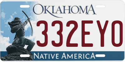 OK license plate 332EYO