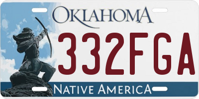 OK license plate 332FGA