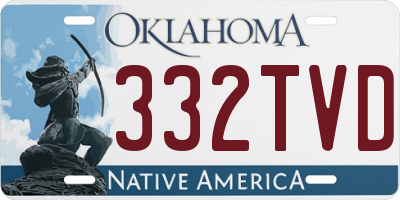 OK license plate 332TVD