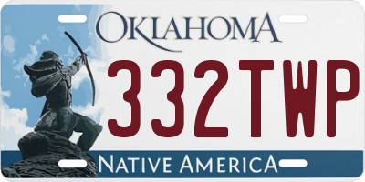 OK license plate 332TWP