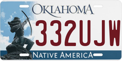 OK license plate 332UJW