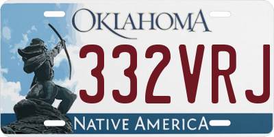OK license plate 332VRJ