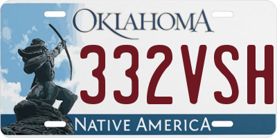 OK license plate 332VSH