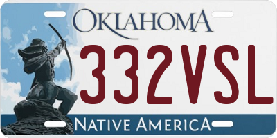 OK license plate 332VSL