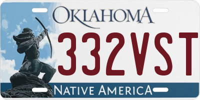 OK license plate 332VST