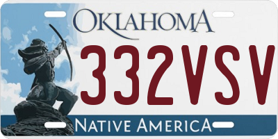 OK license plate 332VSV