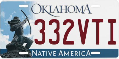 OK license plate 332VTI