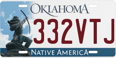 OK license plate 332VTJ