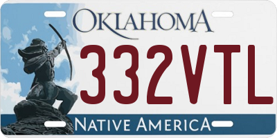 OK license plate 332VTL