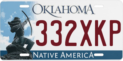 OK license plate 332XKP
