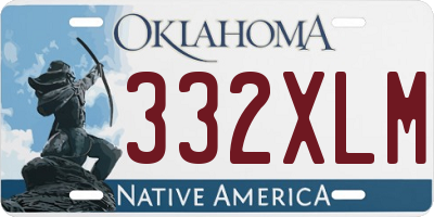 OK license plate 332XLM