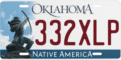 OK license plate 332XLP
