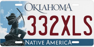 OK license plate 332XLS