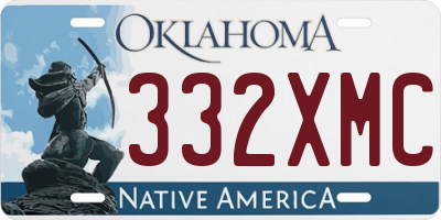 OK license plate 332XMC