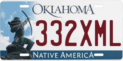 OK license plate 332XML