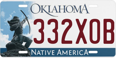 OK license plate 332XOB