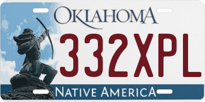 OK license plate 332XPL