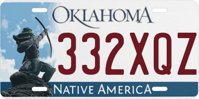 OK license plate 332XQZ