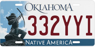 OK license plate 332YYI