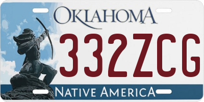 OK license plate 332ZCG